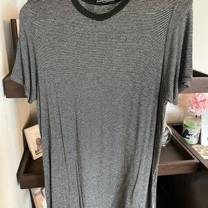 Brandy Melville Monochrome Striped Short Sleeve Tee